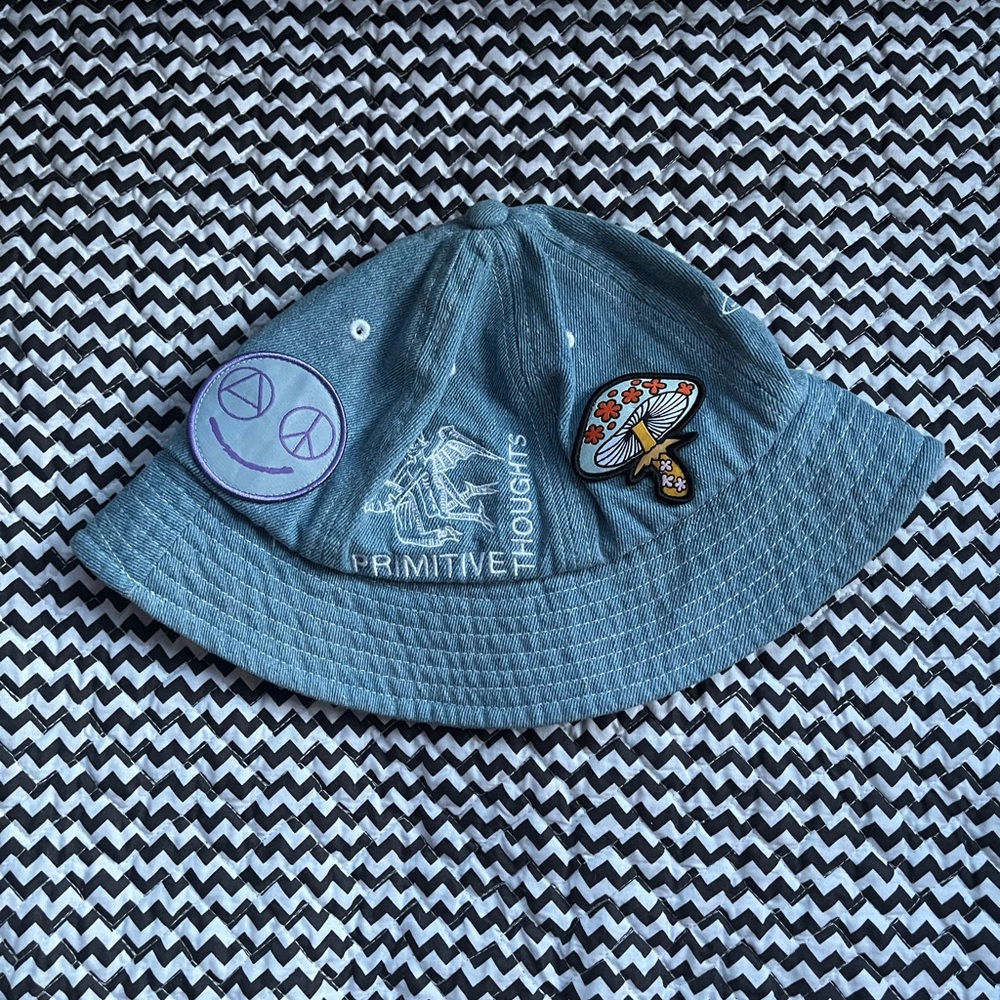 Obey Primitive Thoughts denim bucket hat